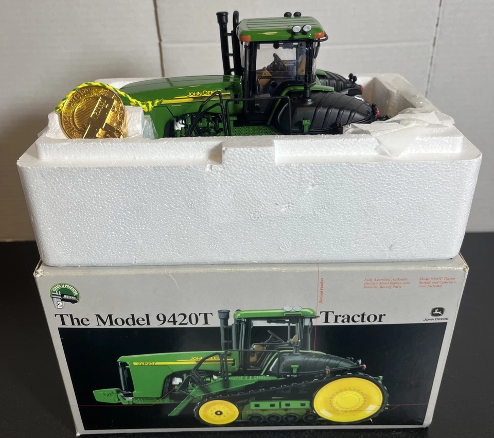 1/32 Ertl Farm Toy John Deere 9420T With Tracks DieCast Tractor Precision #2 - Image 2 of 4