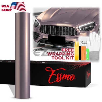 ESSMO PET Super Gloss Metallic Smoky Pearl Pink Auto Vinyl Wrap Decal Film Paint