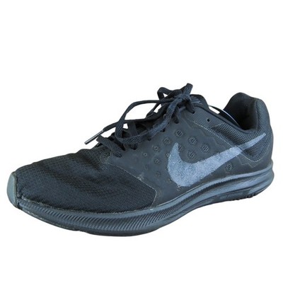 Nike Downshifter 7 Women Sneaker Shoes Size 8 Medium Black Fabric Lace Up