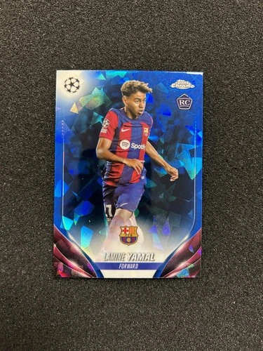 2023 Topps Chrome Sapphire Edition UEFA Club Competitions Lamine Yamal #64 RC