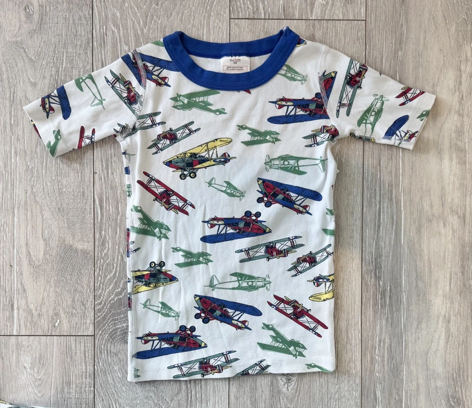 Hanna Andersson размер 8 (130) для мальчиков пижамный комплект шорты верх самолеты PJs - Изображение 2 из 4