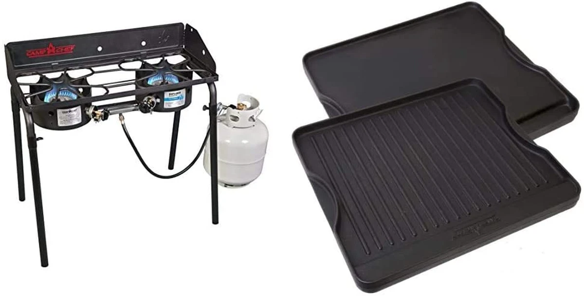 Camp chef ex60lw explorer 2 burner outdoor camping modular cooking top stove