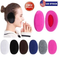 Bandless Earmuffs Ear Warmers Fleece Ear Covers Winter Ear Muffs Adults Unisex
