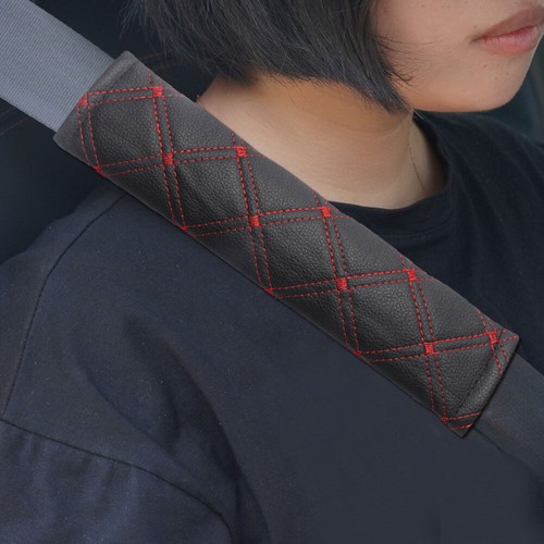 2x Car Safety Seat Belt Shoulder Pad Cover Harness Protector Pads Accessories - Picture 2 of 8