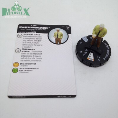 Heroclix Joker's Wild set Commissioner Gordon #007 Common figure w/card!