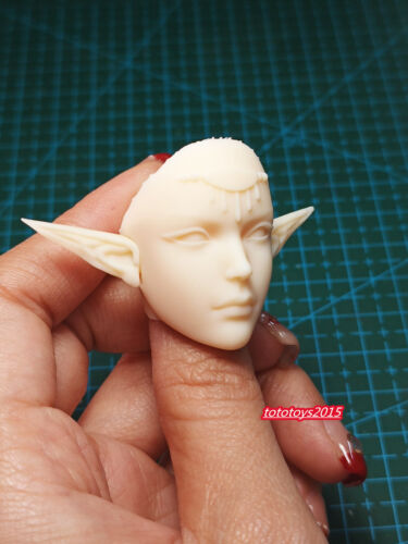 1:12 Elf Angel General Girl Head Sculpt For 6'' Female Action Figure Body Toy - Picture 1 of 8