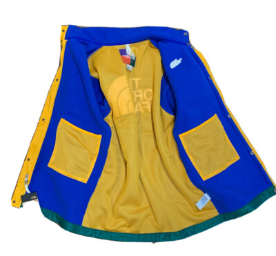 The North Face Color Block Fleece Long Jacket Blue, Green, Yellow