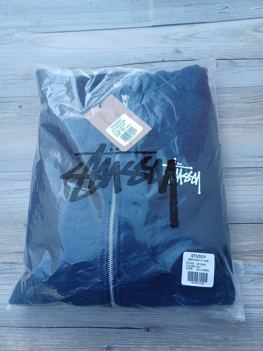 stussy BASIC STÜSSY ZIP HOODIE - NAVY /M s-l1200.png