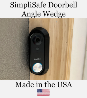 SimpliSafe Video Doorbell Wedge Angle Mount Bracket (30 Degrees)