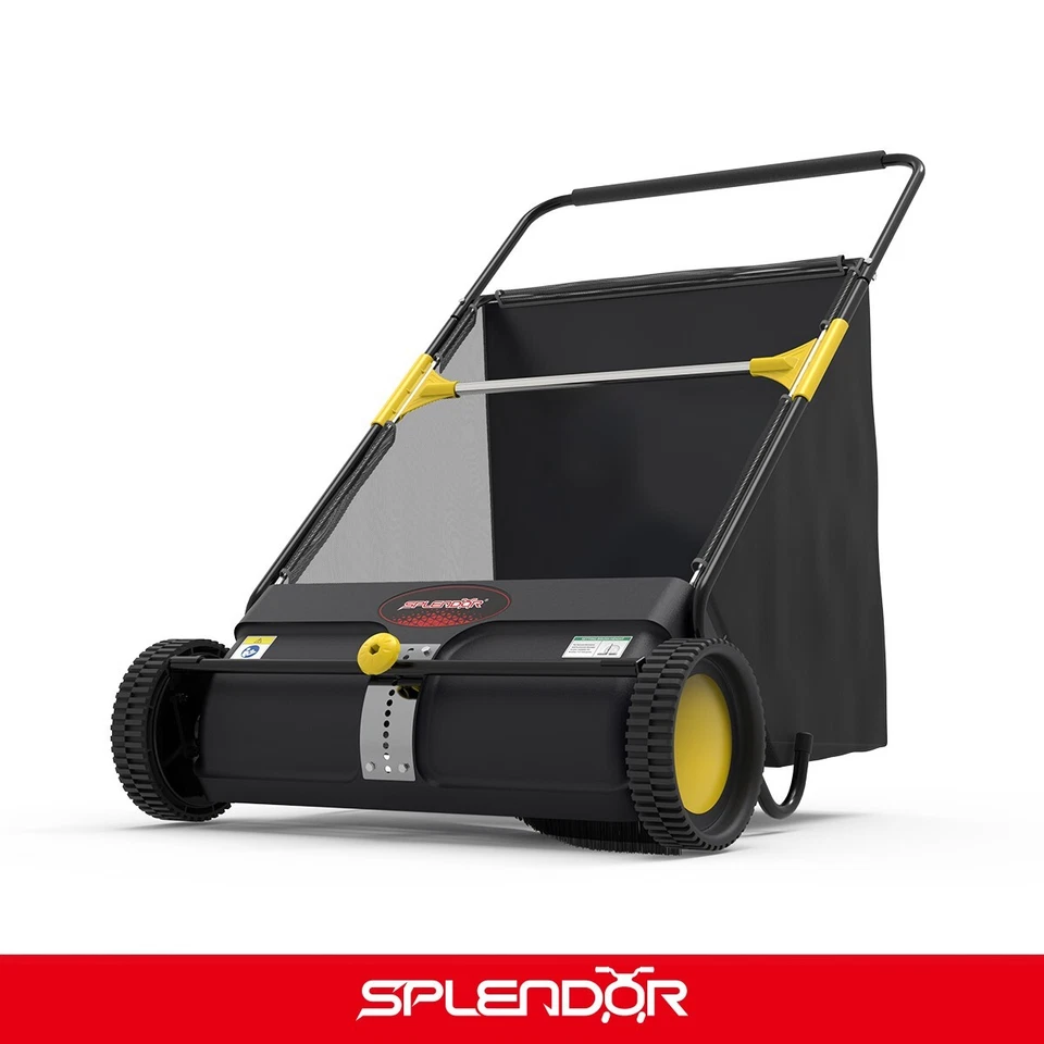 SPLENDOR LS-650A2 26-Inch Walk-Behind Push Lawn Sweeper, 26 Inches, Black - image 2 of 4