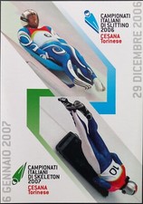 Cartolina Sci Campionati Italiani Slittino 2006 Skeleton 2007 Sport Cesana Torin