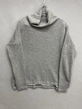 Arc'teryx Estella Mock Neck Alpenex Fleece Sweater Women M Gray Turtleneck Cowl