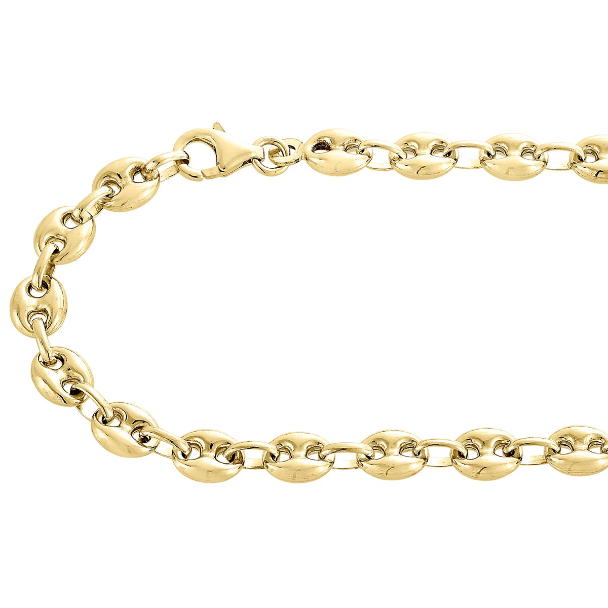 YELLOW GOLD PUFFED GUCCI-STYLE CHAIN NECKLACE, 10MM - Howard's Jewelry  Center