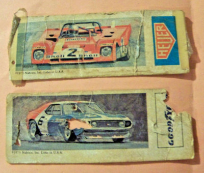 1973 Nabisco Sugar Daddy Candy No 3 & 4 Speedway Cards, FREE SHIPPING US ONLY!!