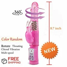 Waterproof-Rabbit-Vibrator-G-spot-Massager-Multispeed-Dildo-Female-Adult-Sex Toy