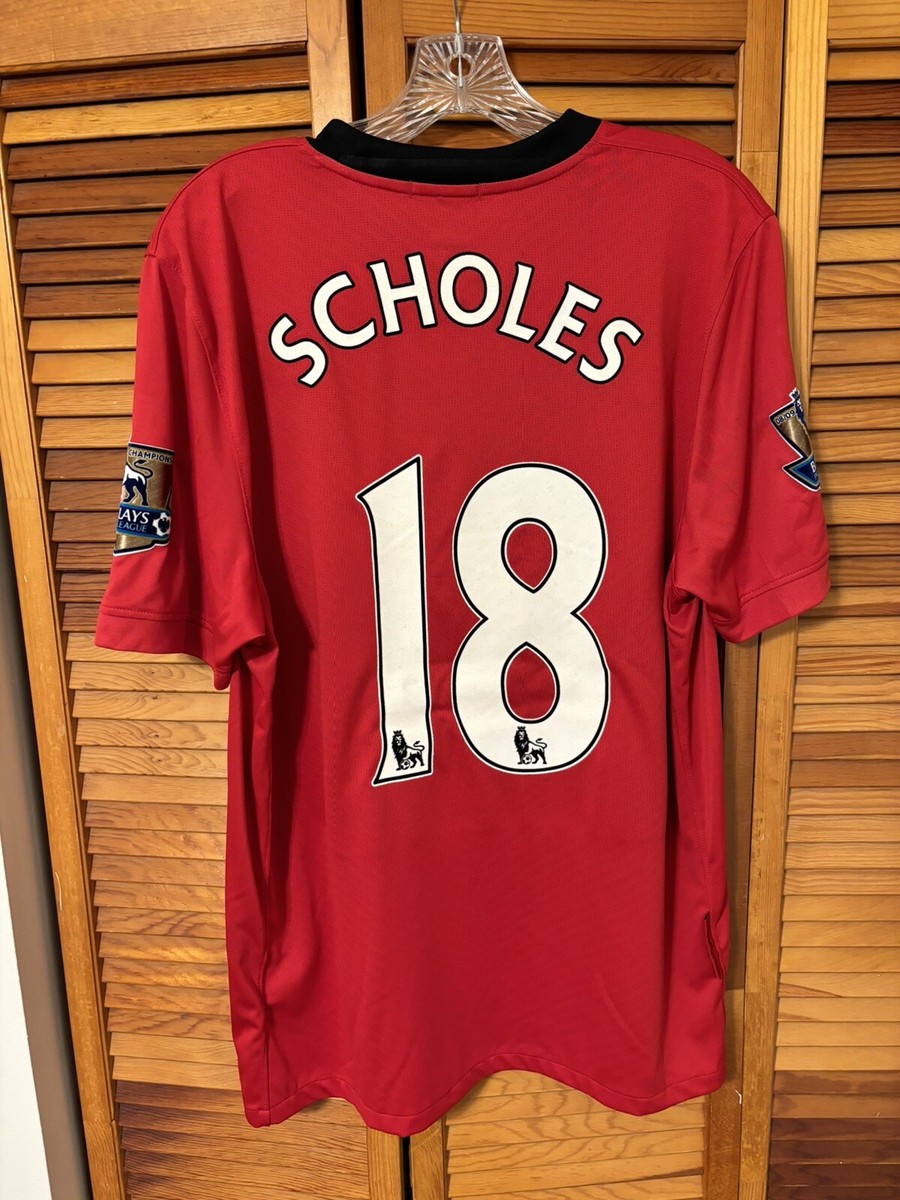 マンチェスター・ユナイテッド スコールズ 18 シャツ Paul Scholes signed Manchester United 18 shirt - All Star