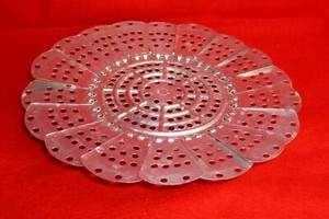 Vintage Vegetable Steamer Aluminum Hong Kong 5" with legs No insert Foldable