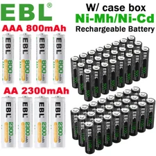 Lot 1.2V AA AAA 500/800/1100/2300mAh NI-MH  Rechargeable Batteries W/ Box