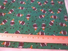 Welcome Winter snowmen print from Oakhurst  Textiles-green background-36"x 44"