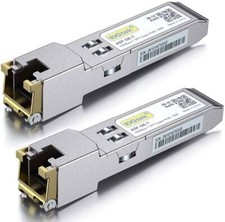Lot of 2 Cisco GLC-T Transceiver, 1G SFP Copper RJ45 1000BASE-T Module 100m