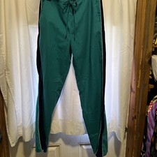 Women s Scrub Pant Xs Green With Dark Blue On Leg Sides
