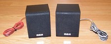 Set of 2 Genuine RCA (RDT3131) Raw Wire 4" Front & Rear Speakers Only **READ** 