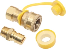 1/2" QDD LP Gas Quick Connect Fittings with Male Insert Plug, Natural Gas Propan