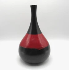 CB2 CRATE & BARREL PALOMA BLACK VASE EUC