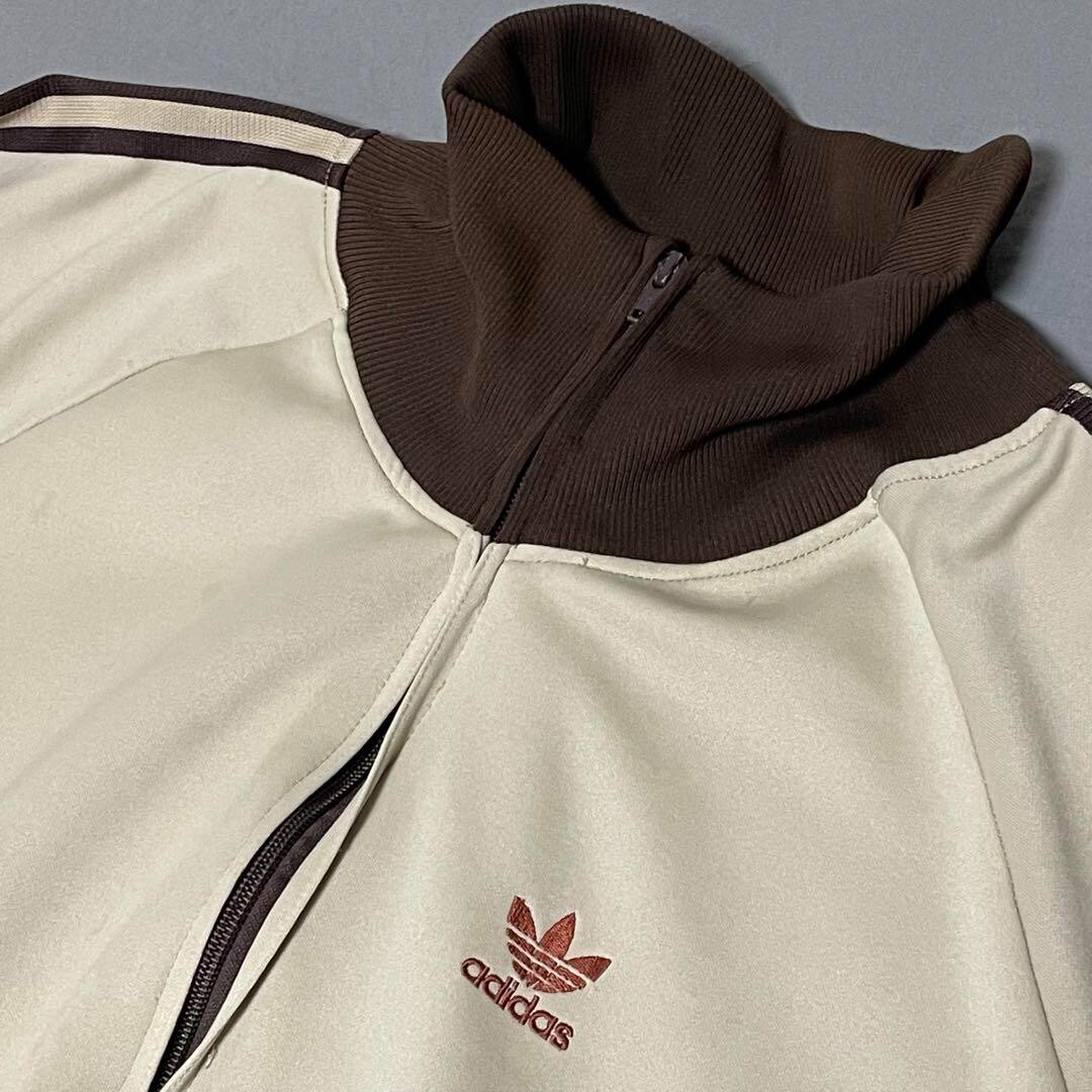 トップス \"90s descent\" track jacket M brownxcream 90s Tracksuit for a 90s Party