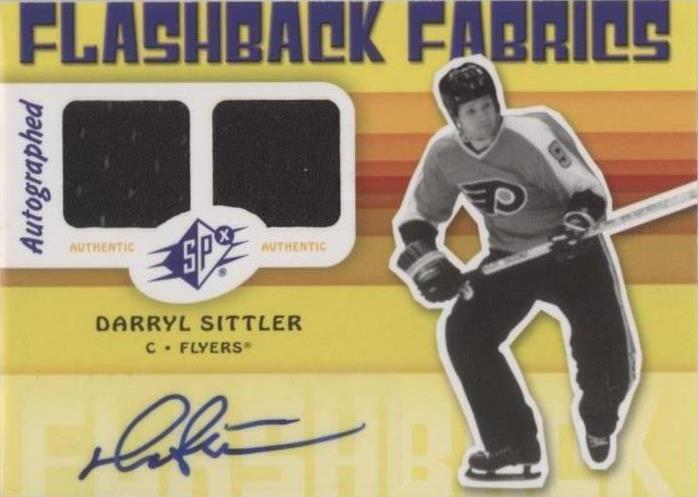 2009-10 SPx Autographed Flashback Fabrics Darryl Sittler #224 AU MEM Patch Card