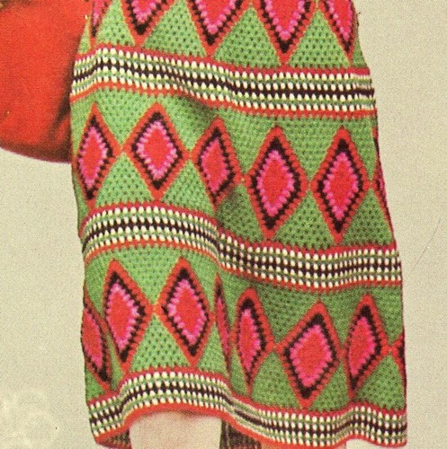 Crochet pattern copy ladies Granny diamond & striped Skirt and Top - Picture 2 of 4