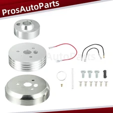 5 & 6 Hole Steering Wheel Polished Hub Adapter Flaming River, Ididit, GM, Chevy