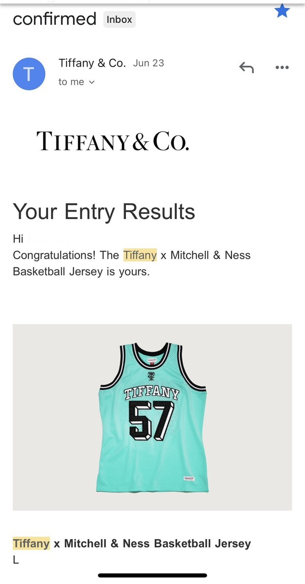 Tiffany Co x Mitchell & Ness Basketball Jersey Tiffany Blue