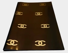 Korean Wrapping paper Luxury 20 Sheets - Black & 10 Yards Of Matching Ribbon 