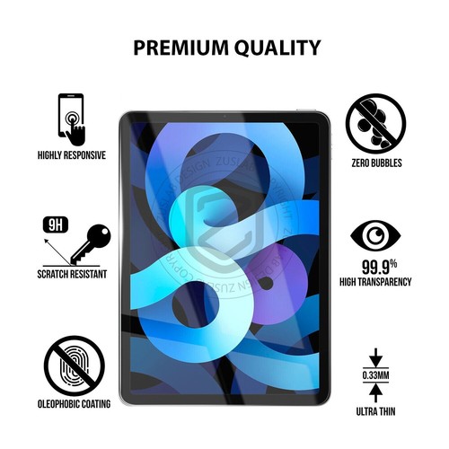 For Apple iPad Air M3 7th 13" 11" 2025 Full Tempered Glass Screen Protector - Picture 2 of 8