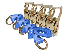 2" x 10'  Wheel Lift Chevron Lasso Tie Down Kit with Ratchets | Premium Blue
