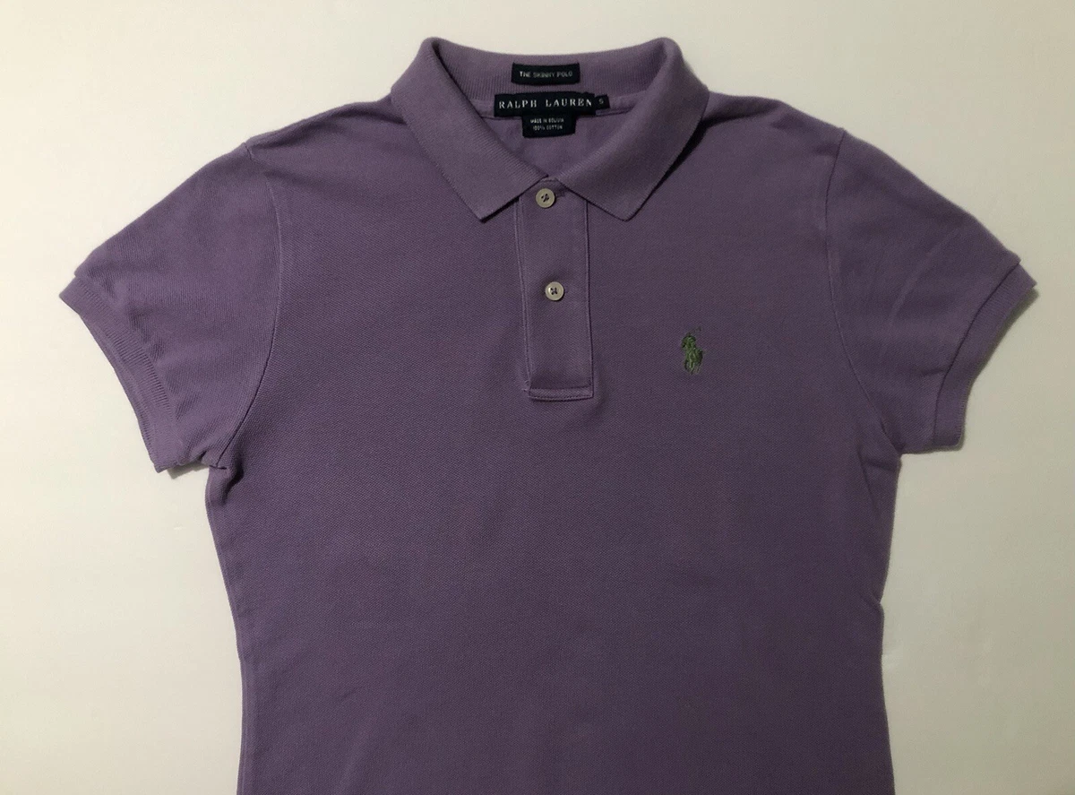 Ralph Lauren (The Skinny Polo) Purple Polo (Green Logo) Size S 