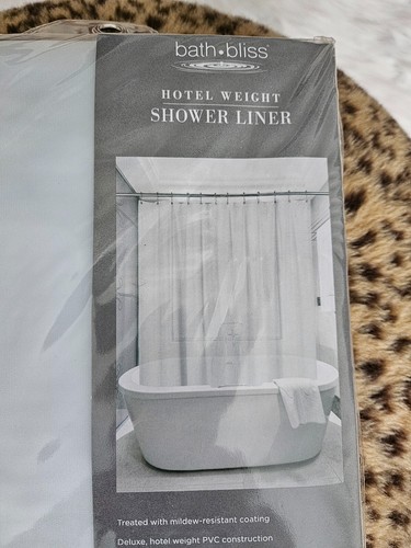 Bath Bliss Heavyweight Shower Liner Hotel Weight NEW - Picture 3 of 5