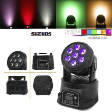 SHEHDS 7x18W RGBWA UV 6in1 Moving Head LED Wash Lighting For DJ Disco KTV