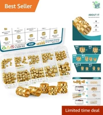 Comprehensive 220Pcs Brass Threaded Inserts Set – Ideal for 3D Printing & DIY