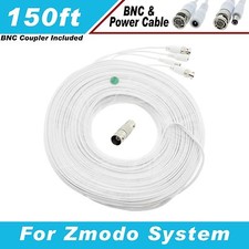 New High Quality White 150FT Thick BNC EXTENSION CABLES For Zmodo Systems