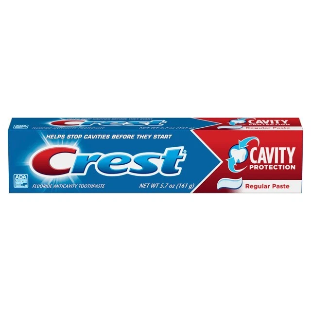 Crest Cavity Protection Regular Flouride Anticavity Toothpast USA *MHD 08.2027*