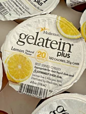 11ct -Medtrition | Gelatein PLUS - Lemon-For Liquid Diets-20g Protein-160ca each
