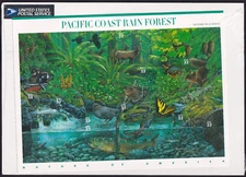 Scott #3378 Pacific Coast Rain Forest Sheet of 10 Stamps - Sealed White