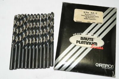 9 pcs CHAMPION Letter C 135 SP Heavy-Duty Brute Black Jobber Twist Drills XL5-C