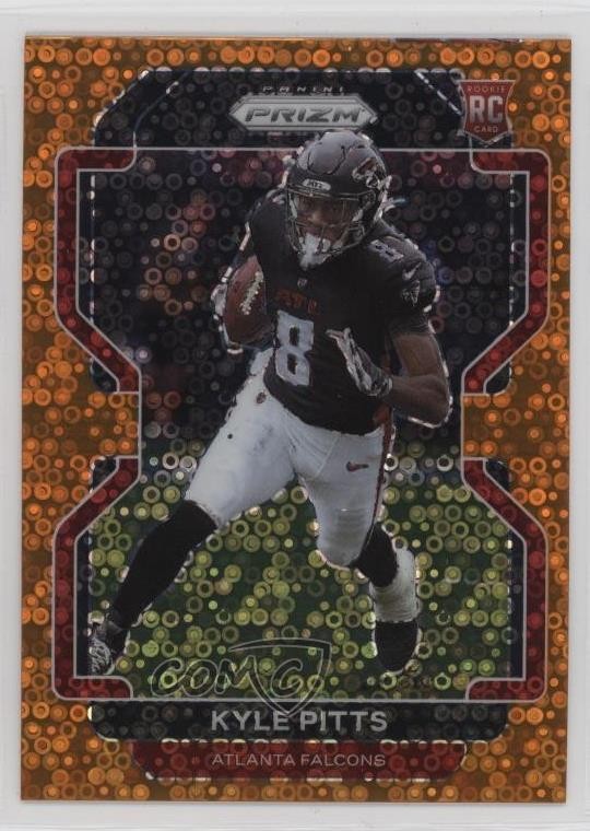 2021 Panini Prizm Rookie Orange Disco Prizm Kyle Pitts #341 Rookie RC