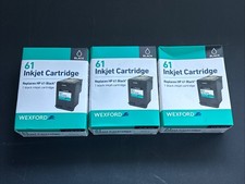 Wexford 61 Black Ink Cartridge HP 61 Black Replacement 3 Pack