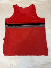 Vintage HEAD Tank Top Mens XL Red Made In USA Running Singlet Mesh