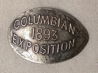 1893 Chicago World's Exposition Christoper Columbus Keepsake Pressed Coin