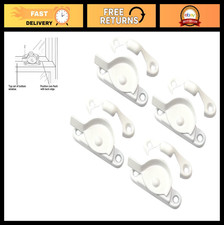 Zinc Die Cast Window Sash Lock 2-7/16" White 4 Pack - Durable & Secure Hardware